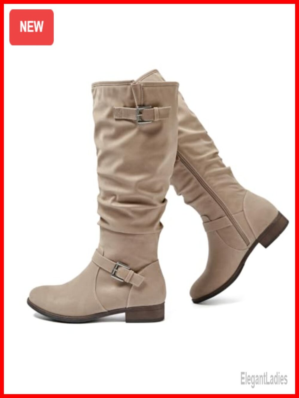 Extra Wide Calf Knee-High Boots Faux Leather Memory Foam